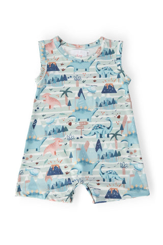 Mila & Rose - Mila & Rose Dino Tracks Shorty One-Piece | Baby Boy Summer Romper - Classy Rascals Boutique