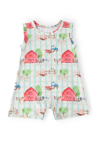 Mila & Rose - Mila & Rose - Farm Animals Shorty One-Piece - Classy Rascals Boutique