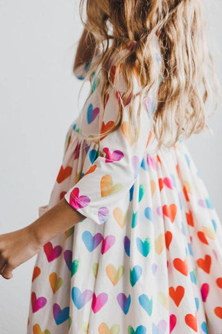 Mila & Rose - Mila & Rose - Lotta Love 3/4 Sleeve Pocket Twirl Dress - Classy Rascals Boutique