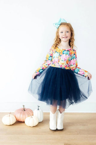 Mila & Rose - Mila & Rose Preppy Patch Long Sleeve Tutu Dress - Classy Rascals Boutique