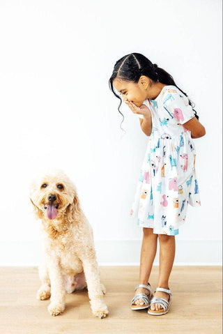 Mila & Rose - Mila & Rose - Puppy Pals S/S Pocket Twirl Dress - Classy Rascals Boutique