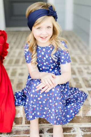 Mila & Rose - Mila & Rose - Star Bright S/S Pocket Twirl Dress - Classy Rascals Boutique