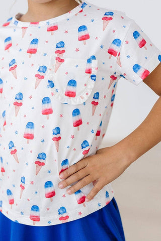 Mila & Rose - Mila & Rose - Summer Sweets Ruffle Pocket Tee - Classy Rascals Boutique