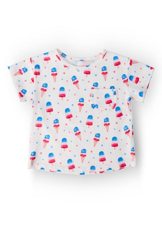 Mila & Rose - Mila & Rose - Summer Sweets Ruffle Pocket Tee - Classy Rascals Boutique