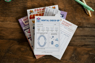 Milk Thread and Honey - Milk Thread and Honey - Pretend Play Dental Check-up Notepad - Classy Rascals Boutique