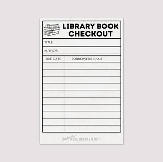 Milk Thread and Honey - Milk Thread and Honey - Pretend Play Library Book Checkout Notepad - Classy Rascals Boutique