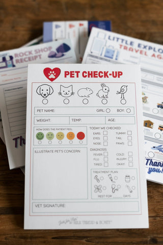 Milk Thread and Honey - Milk Thread and Honey - Pretend Play Veterinarian Pet Check - up Notepad - Classy Rascals Boutique