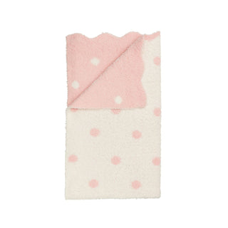 Mud Pie - Mud Pie Chenille Blanket Pink Dot - Classy Rascals Boutique
