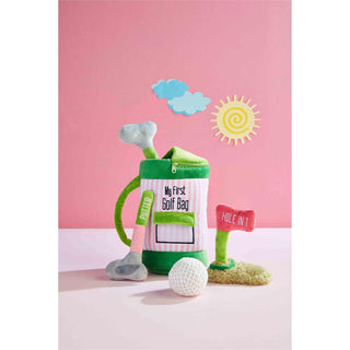 Mud Pie - Mud Pie Golf Bag Plush Set Pink - Classy Rascals Boutique