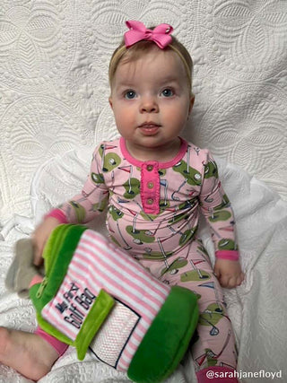 Mud Pie - Mud Pie Golf Bag Plush Set Pink - Classy Rascals Boutique