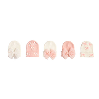 Mud Pie - Mud Pie Pink & White Bow Hats - Classy Rascals Boutique