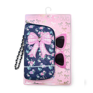 OMG Accessories - OMG Accessories - Bow Wristlet Case and Sunglasses - Classy Rascals Boutique