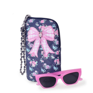 OMG Accessories - OMG Accessories - Bow Wristlet Case and Sunglasses - Classy Rascals Boutique