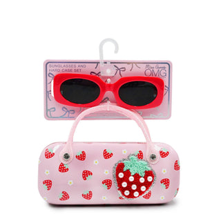 OMG Accessories - OMG Accessories - Strawberry Case and Sunglass - Classy Rascals Boutique