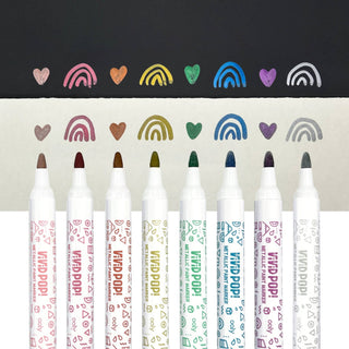OOLY - OOLY - Vivid Pop! Water - Based Paint Markers: Metallic (Set of 8) - Classy Rascals Boutique
