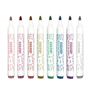 OOLY - OOLY - Vivid Pop! Water - Based Paint Markers: Metallic (Set of 8) - Classy Rascals Boutique