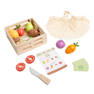 Pearhead - Pearhead Wooden Farmers Market Toy Set | 21-Piece Pretend Play - Classy Rascals Boutique