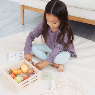 Pearhead - Pearhead Wooden Farmers Market Toy Set | 21-Piece Pretend Play - Classy Rascals Boutique