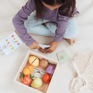 Pearhead - Pearhead Wooden Farmers Market Toy Set | 21-Piece Pretend Play - Classy Rascals Boutique
