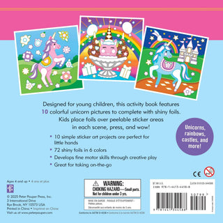 Peter Pauper Press - Peter Pauper Press - Color - By - Foil Sticker Book - Unicorns - Classy Rascals Boutique