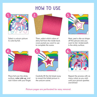 Peter Pauper Press - Peter Pauper Press - Color - By - Foil Sticker Book - Unicorns - Classy Rascals Boutique