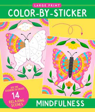Peter Pauper Press - Peter Pauper Press - Large Print Color - by - Sticker Book: Mindfulness - Classy Rascals Boutique