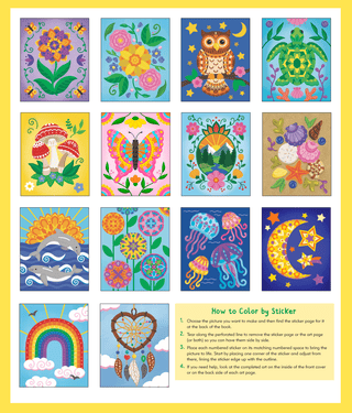 Peter Pauper Press - Peter Pauper Press - Large Print Color - by - Sticker Book: Mindfulness - Classy Rascals Boutique