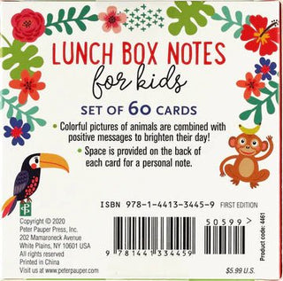 Peter Pauper Press - Peter Pauper Press - Lunch Box Notes for Kids Card Deck - Classy Rascals Boutique