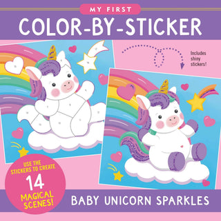 Peter Pauper Press - Peter Pauper Press - My First Color - by - Sticker Book - Baby Unicorn Sparkles - Classy Rascals Boutique