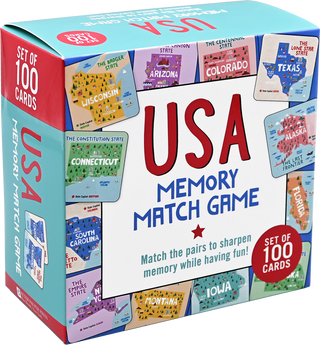 Peter Pauper Press - Peter Pauper Press - USA Memory Match Game (Set of 100 cards) - Classy Rascals Boutique