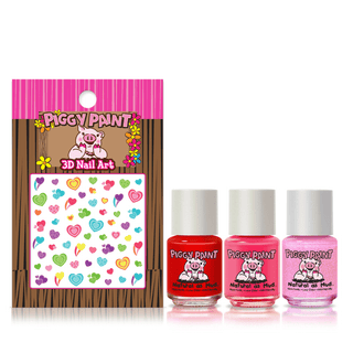 Piggy Paint - Piggy Paint - All the Heart Eyes Polish Set Non - Toxic Kids Nail Polish - Classy Rascals Boutique