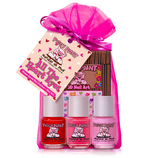 Piggy Paint - Piggy Paint - All the Heart Eyes Polish Set Non - Toxic Kids Nail Polish - Classy Rascals Boutique