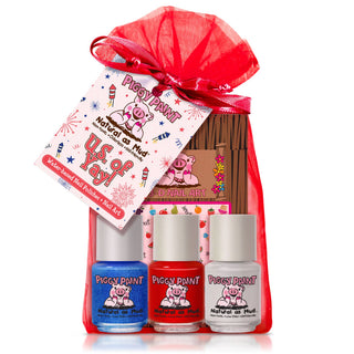 Piggy Paint - Piggy Paint - U.S. of YAY! Polish Set Non - Toxic Kids Nail Polish - Classy Rascals Boutique