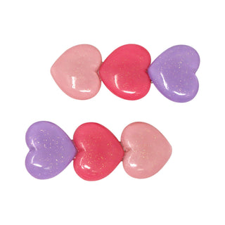 Pink Poppy USA - Pink Poppy USA - Glitter Hearts Alligator Hair Clips - Classy Rascals Boutique