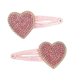 Pink Poppy USA - Pink Poppy USA - Pink Rhinestone Heart Hair Clip - Classy Rascals Boutique