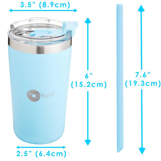 PopYum - PopYum - PopYum 13oz Insulated Kids’ Cups, 2 - Pack, Blue, Pink - Classy Rascals Boutique