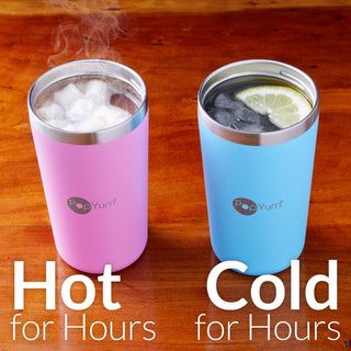 PopYum - PopYum - PopYum 13oz Insulated Kids’ Cups, 2 - Pack, Green, Pink - Classy Rascals Boutique