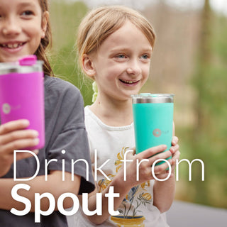 PopYum - PopYum - PopYum 13oz Insulated Kids’ Cups, 2 - Pack, Green, Pink - Classy Rascals Boutique
