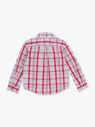 RuffleButts + RuggedButts - RuffleButts + RuggedButts - Boys Adley Plaid Long Sleeve Button Down Shirt - Classy Rascals Boutique
