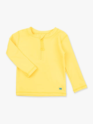 RuffleButts + RuggedButts - RuffleButts + RuggedButts - Boys Neon Yellow Long Sleeve Zipper Rash Guard - Classy Rascals Boutique