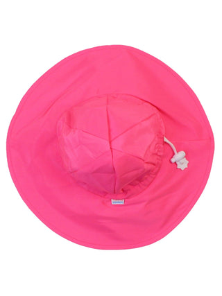 RuffleButts + RuggedButts - RuffleButts + RuggedButts - Kids Neon Magenta Sun Protective Hat - Classy Rascals Boutique
