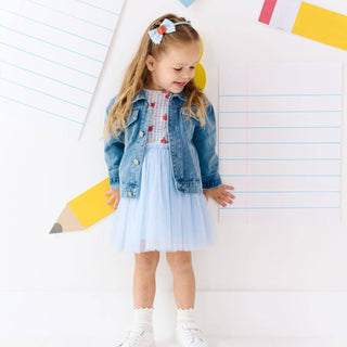 Sweet Wink - Sweet Wink - Apple Gingham Short Sleeve Tutu Dress - Kids Clothing - Classy Rascals Boutique