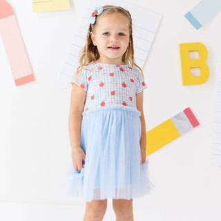 Sweet Wink - Sweet Wink - Apple Gingham Short Sleeve Tutu Dress - Kids Clothing - Classy Rascals Boutique