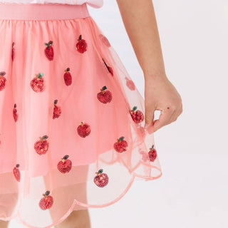 Sweet Wink - Sweet Wink - Apple Sequin Scalloped Tutu Skirt - Apple Picking - Kids - Classy Rascals Boutique
