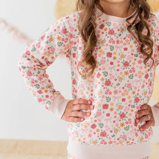 Sweet Wink - Sweet Wink - Berry Floral Sweatshirt - Kids Boutique Clothing - Fall - Classy Rascals Boutique