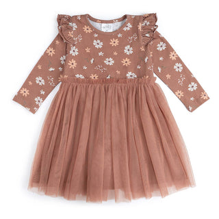Sweet Wink - Sweet Wink - Ditsy Fall Floral Long Sleeve Tutu Dress - Classy Rascals Boutique