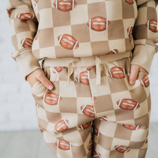 Sweet Wink - Sweet Wink Football Checkered Jogger | Boys Game Day Pants - Classy Rascals Boutique