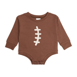 Sweet Wink - Sweet Wink - Football Lace Patch Long Sleeve Romper - Baby Clothing - Classy Rascals Boutique