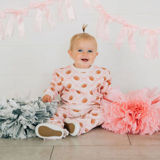 Sweet Wink - Sweet Wink Football Trellis Flare Legging | Girls Game Day Leggings - Classy Rascals Boutique