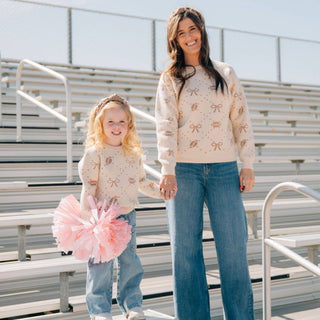 Sweet Wink - Sweet Wink - Football Trellis Sweater - Kids Clothing - Game Day - Classy Rascals Boutique